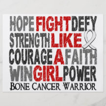Fight Like A Girl Bone Cancer 23.4 Flyer
