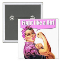 fight like a girl button