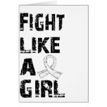 Fight Like A Girl Lung Cancer 21.8 Greeting Card