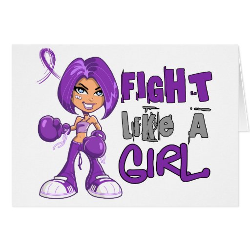 Fight Like a Girl Pancreatic Cancer 42.8.png Greeting Cards