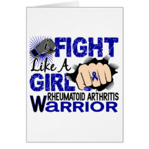 Fight Like A Girl Rheumatoid Arthritis 20.2 Greeting Cards