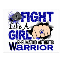 Fight Like A Girl Rheumatoid Arthritis 20.2 Post Card