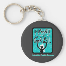 Fight Like A Girl Sign Interstitial Cystitis Key Chain