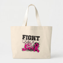Fight Like a Girl Spray Paint - Breast Cancer Bag