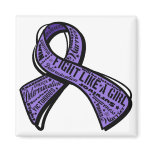 Fight Like a Girl Watermark - Hodgkin's Lymphoma magnets