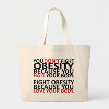 Fight Obesity Canvas Bags