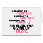 Fighters Survivors Taken 3 Breast Cancer Greeting Card