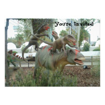 Fighting Dinosaur Invitation