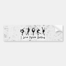Figure Skaters on Ice Bumper Stickers