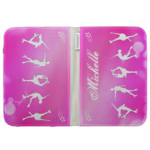 Figure Skaters Pink Bubble & Stars Case - Add Name Cases For Kindle