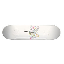 Filigaree swirly colourful tree skate decks