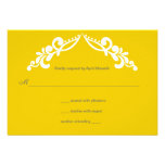 Filigree Wedding Response {mustard} Personalized Announcement