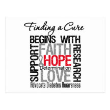 Finding a Cure For Diabetes Postcard