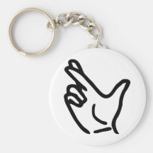 finger crossed icon key chain