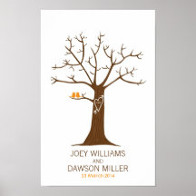 Fingerprint Tree Wedding (White)