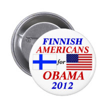 Finnish americans for Obama Pinback Buttons
