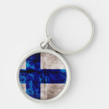 Finnish Flag Keychain