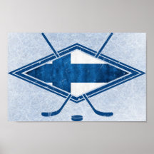 Finnish Hockey Flag Logo Suomi Print
