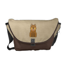 Finnish Spitz Cartoon Courier Bag