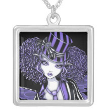 Fiona Purple Steampunk Couture Fairy Necklace
