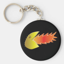 Fire-Breathing Head Graphic Design Keychain