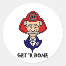 Fire Chief Round Sticker
