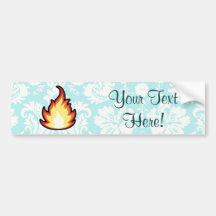 Fire Flame; Cute Bumper Sticker