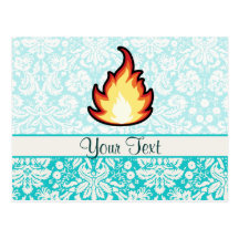 Fire Flame; Cute Postcards