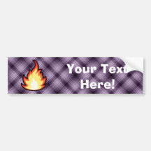 Fire Flame; Purple Bumper Stickers