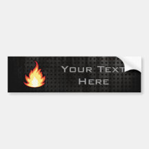 Fire Flame; Rugged Bumper Stickers