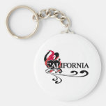 Fire Heart California Key Chains