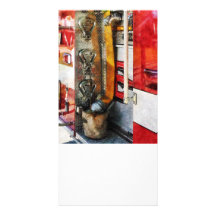 Fire Hose, Bucket and Nozzle Photo Card Template