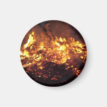 Fire in forest fridge magnets