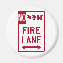 Fire Lane No Parking Sign Fridge Magnets