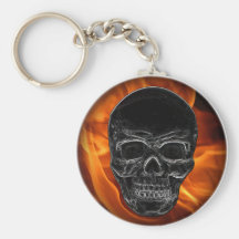 Fire Skull Key Chain