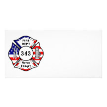 Firefighter 9/11 Never Forget 343 Photo Card