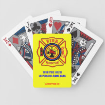 FIREFIGHTER BICYCLE POKER DECK