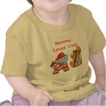 Firefighter Mummy Saves Lives Tshirts and Gifts