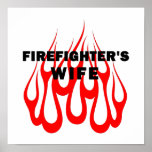 Firefighter's Wife Flames Print