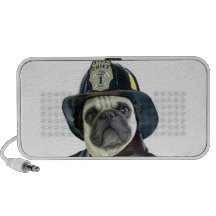 Fireman pug doodle speaker