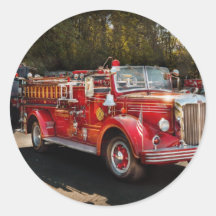 Fireman - The Procession Round Stickers