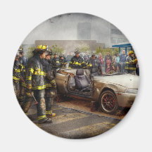 Firemen - The fire demonstration Magnets