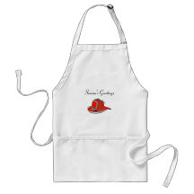 Firemens Seasons Greetings Apron