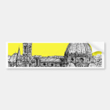 Firenze in canary yellow bumper stickers