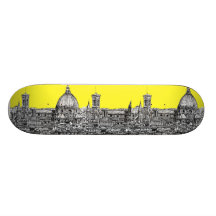 Firenze in canary yellow custom skate board