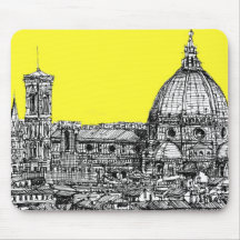 Firenze in canary yellow mousepads