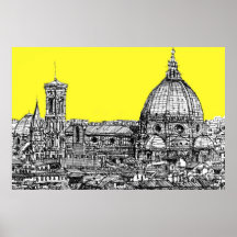 Firenze in canary yellow print