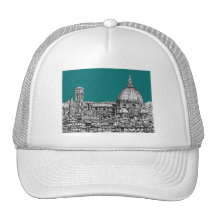Firenze in turquoise mesh hats