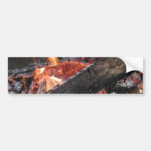Fires Wood Flames Burning Bumper Stickers