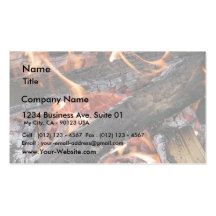 Fires Wood Flames Burning Business Card Template